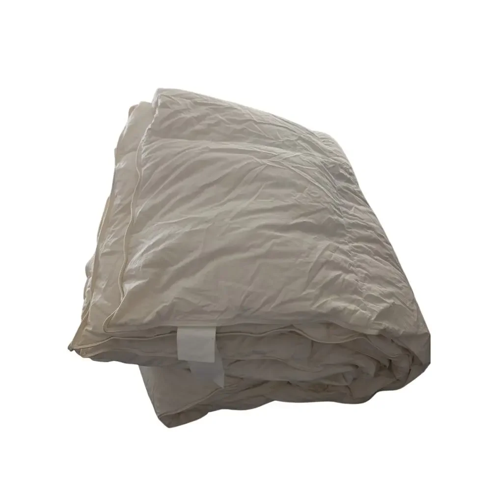 LUXE 100% WHITE GOOSE DOWN, CREAM COMFORTER! SUPER PUFFY & COMFY! SIZE FULL